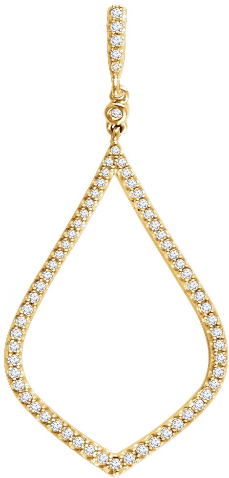 14K Yellow 1/4 CTW Natural Diamond Pendant   