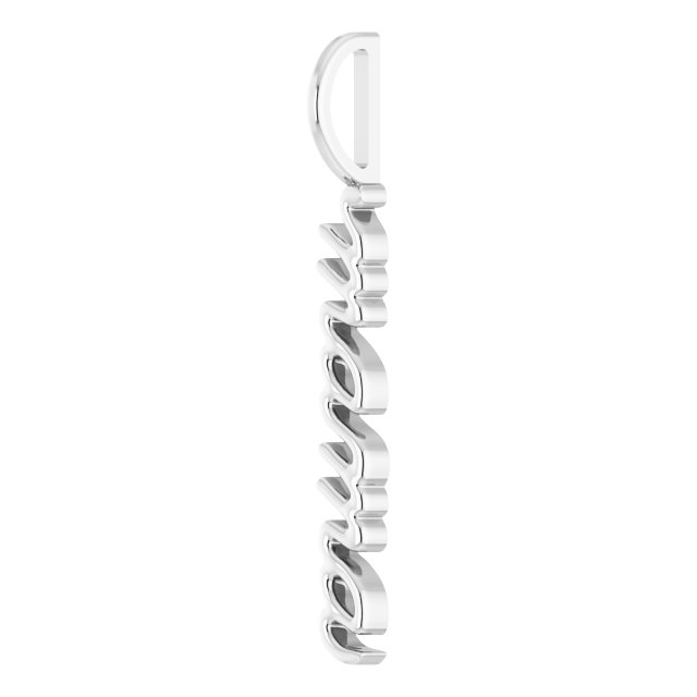 Sterling Silver 30.2x3.3 mm Vertical 