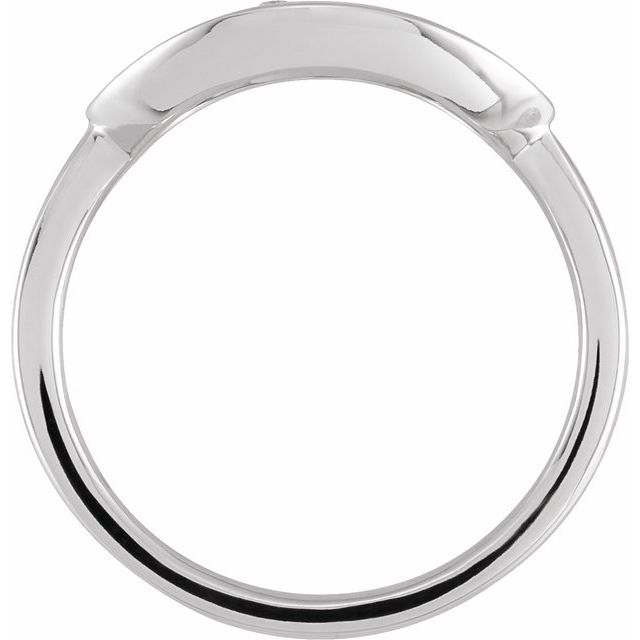 14K White .08 CTW Natural Diamond Initial P Ring