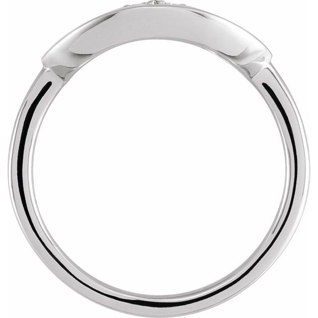 14K White Initial T .06 CTW Diamond Ring