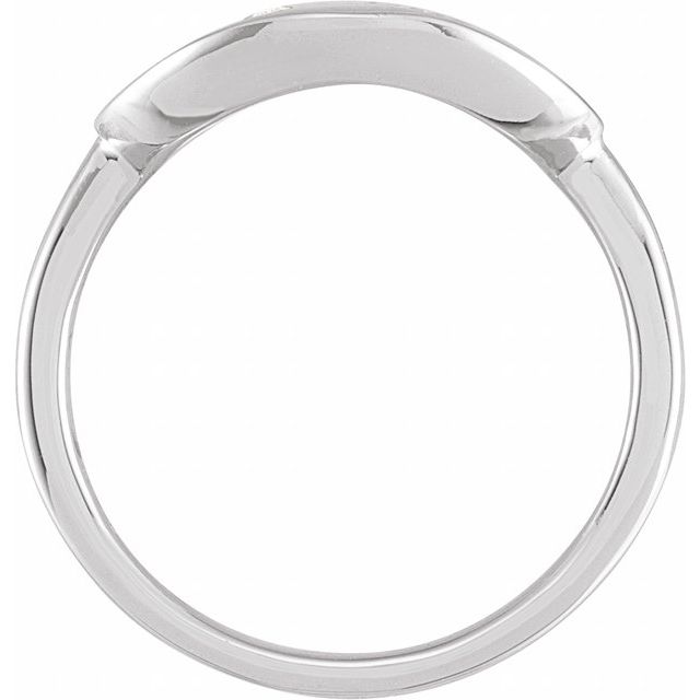14K White Initial X .08 CTW Diamond Ring