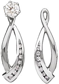 1/5 CTW Natural Diamond Earring Jackets