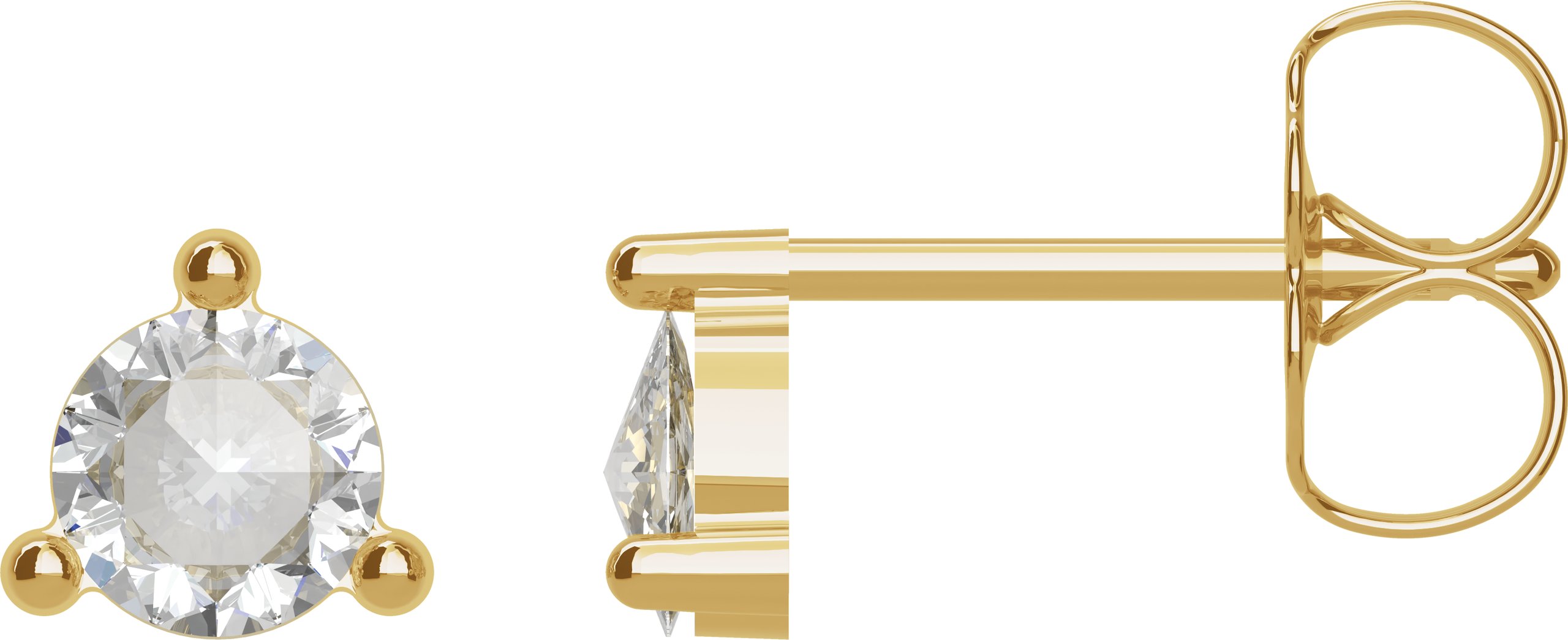 14K Yellow 1/3 CTW Rose-Cut Natural Diamond Earrings