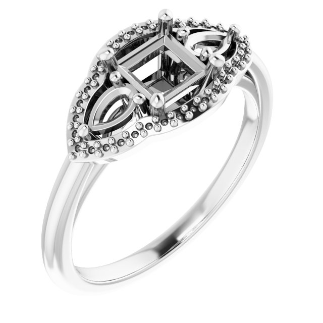 Three-Stone Halo-Style Engagement Ring