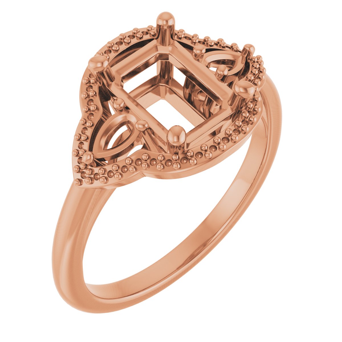 Three-Stone Halo-Style Engagement Ring