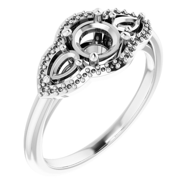 Three-Stone Halo-Style Engagement Ring