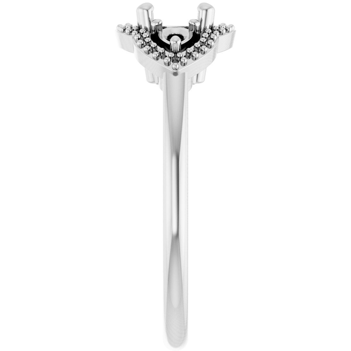 6 mm Round Engagement Ring Mounting view 4