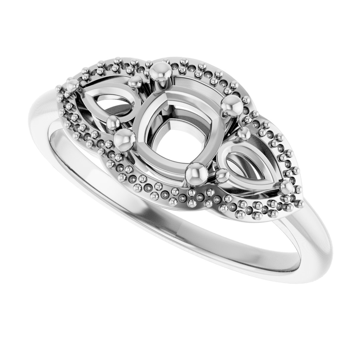 6 mm Round Engagement Ring Mounting view 5