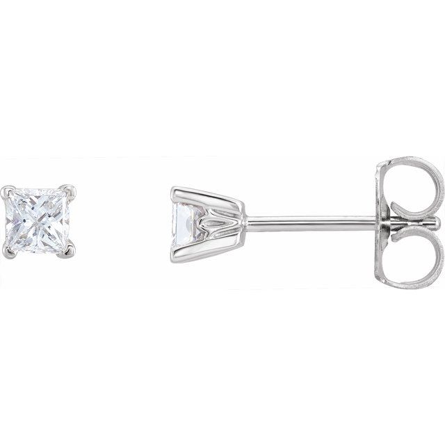 14K White 1/3 CTW Natural Diamond Earrings
