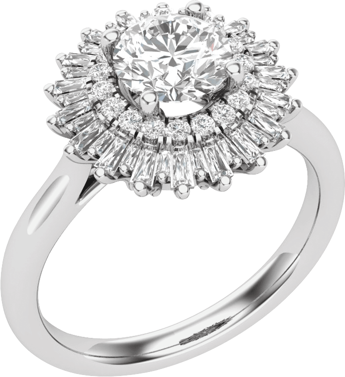 art deco engagement ring