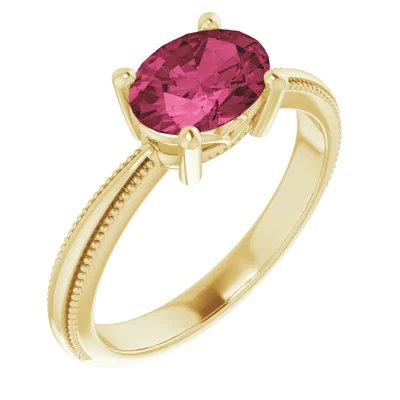 Gold Solitaire Ring