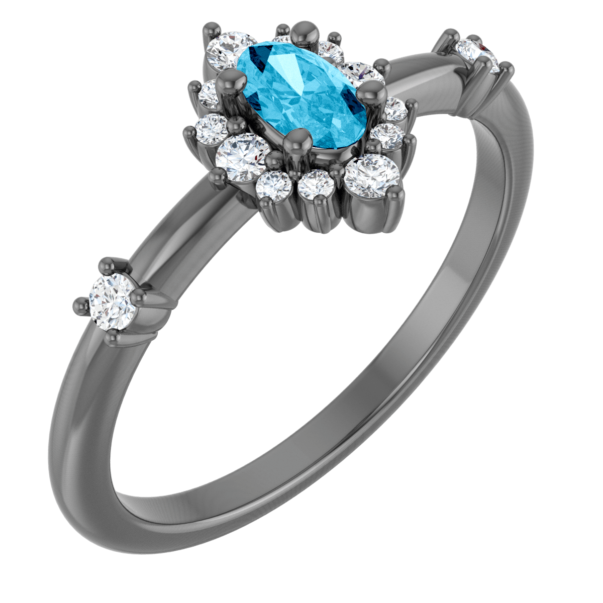 aquamarine march birthstone ring