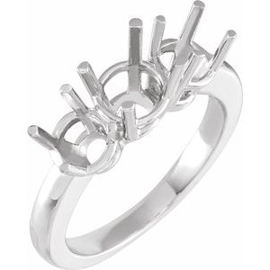 Platinum semi mount on sale rings