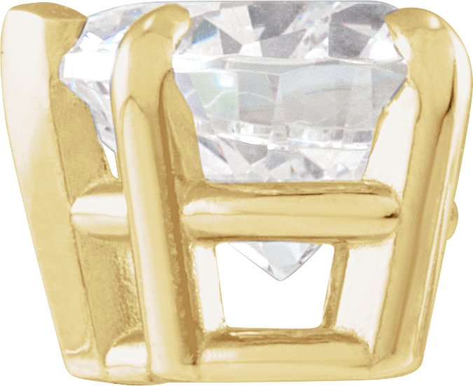 Heart 5-Prong V-End Pre-Notched Claw Basket Setting