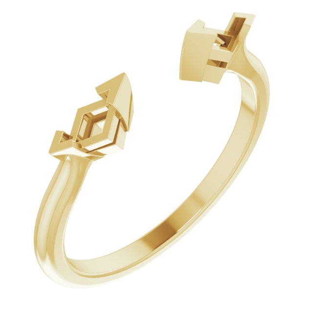 Lozenge Side-Stone Open Shank