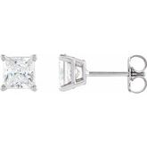 Square 4-Prong Lightweight Stud Earring 