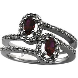 Micro Prong Set Ring Mounting for Gemstones with Oval Center