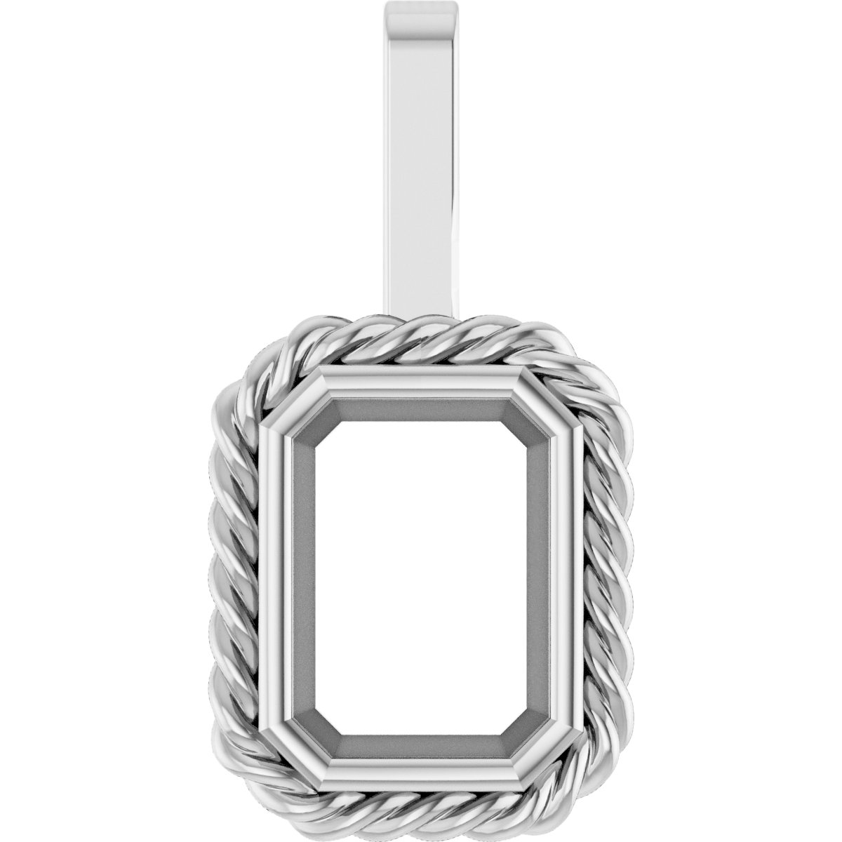 Emerald Bezel-Set Men's Pendant