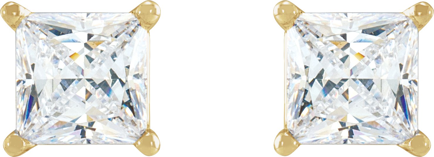 14K Yellow 1/10 CTW Natural Diamond Earrings-2