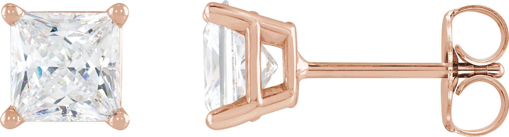 14K Rose 1/10 CTW Natural Diamond Earrings
