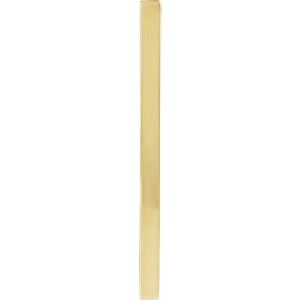 14K Yellow 35x2.5 mm Engravable Four-Sided Vertical Bar Pendant