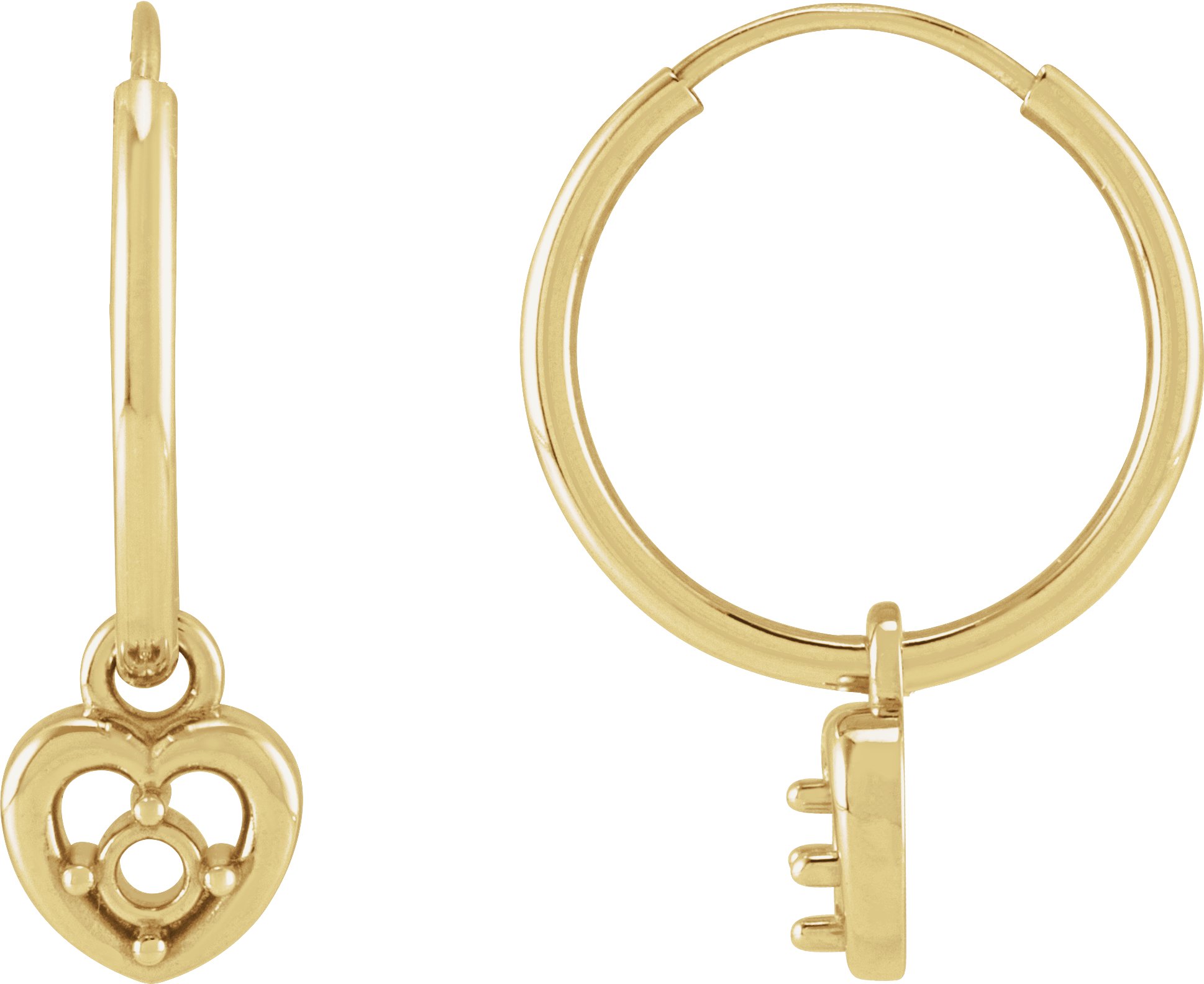 Heart Hoop Earrings