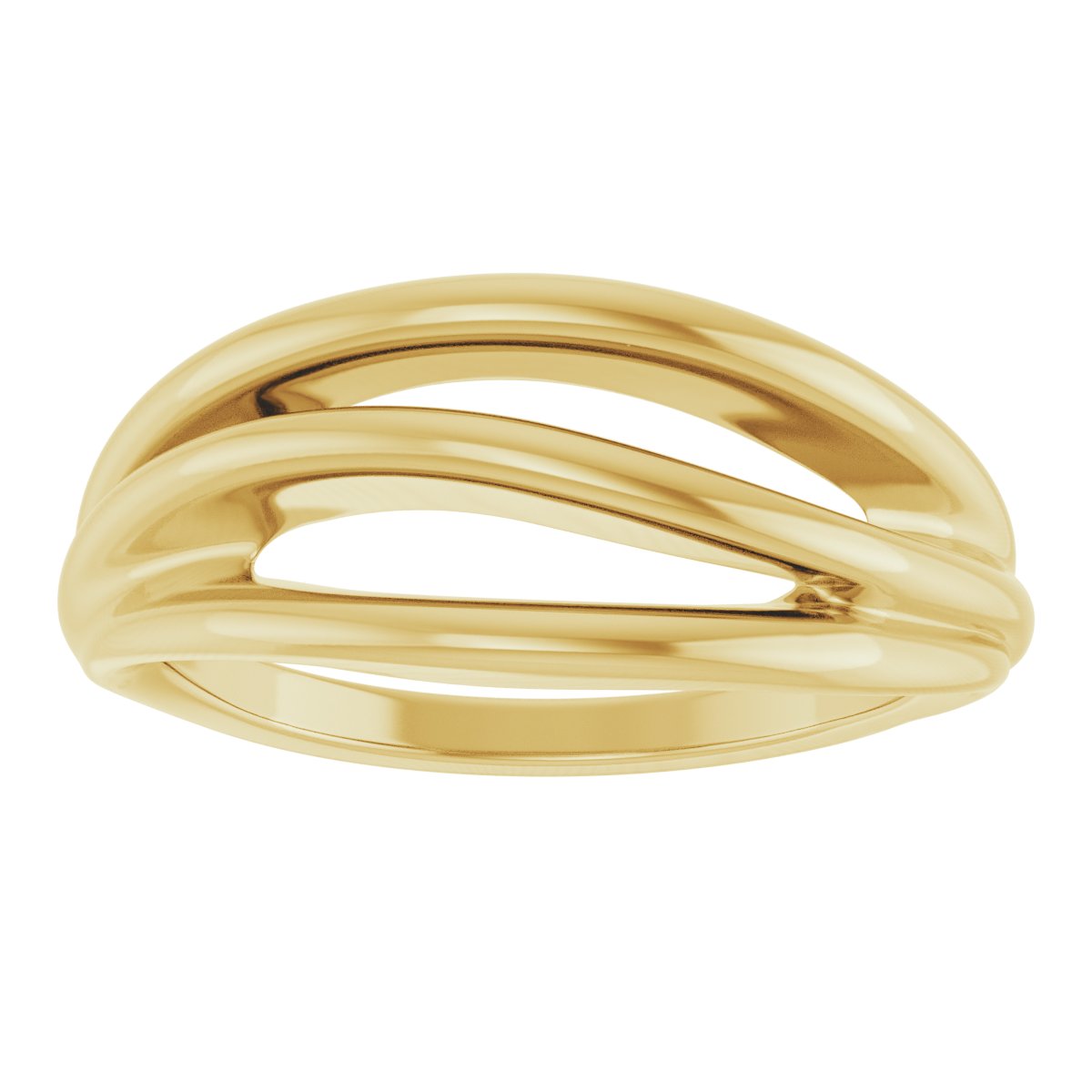 14K Yellow Negative Space Ring 