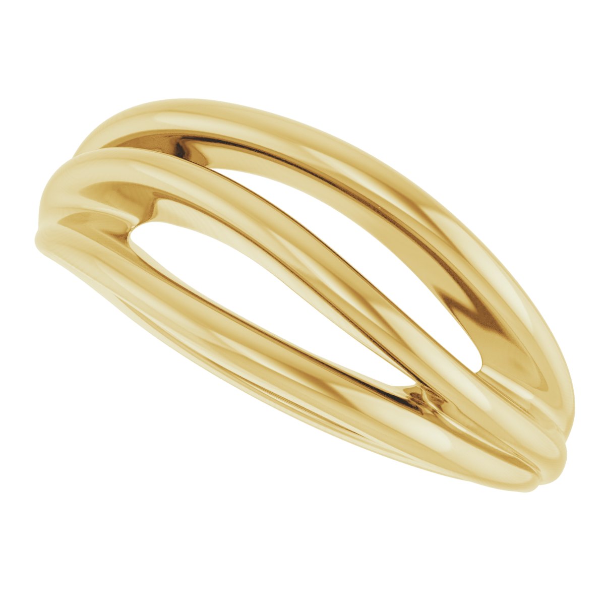 14K Yellow Negative Space Ring 