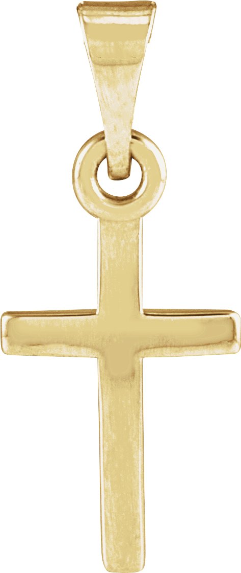 14K Yellow 14.5x9.7 mm Cross Pendant 