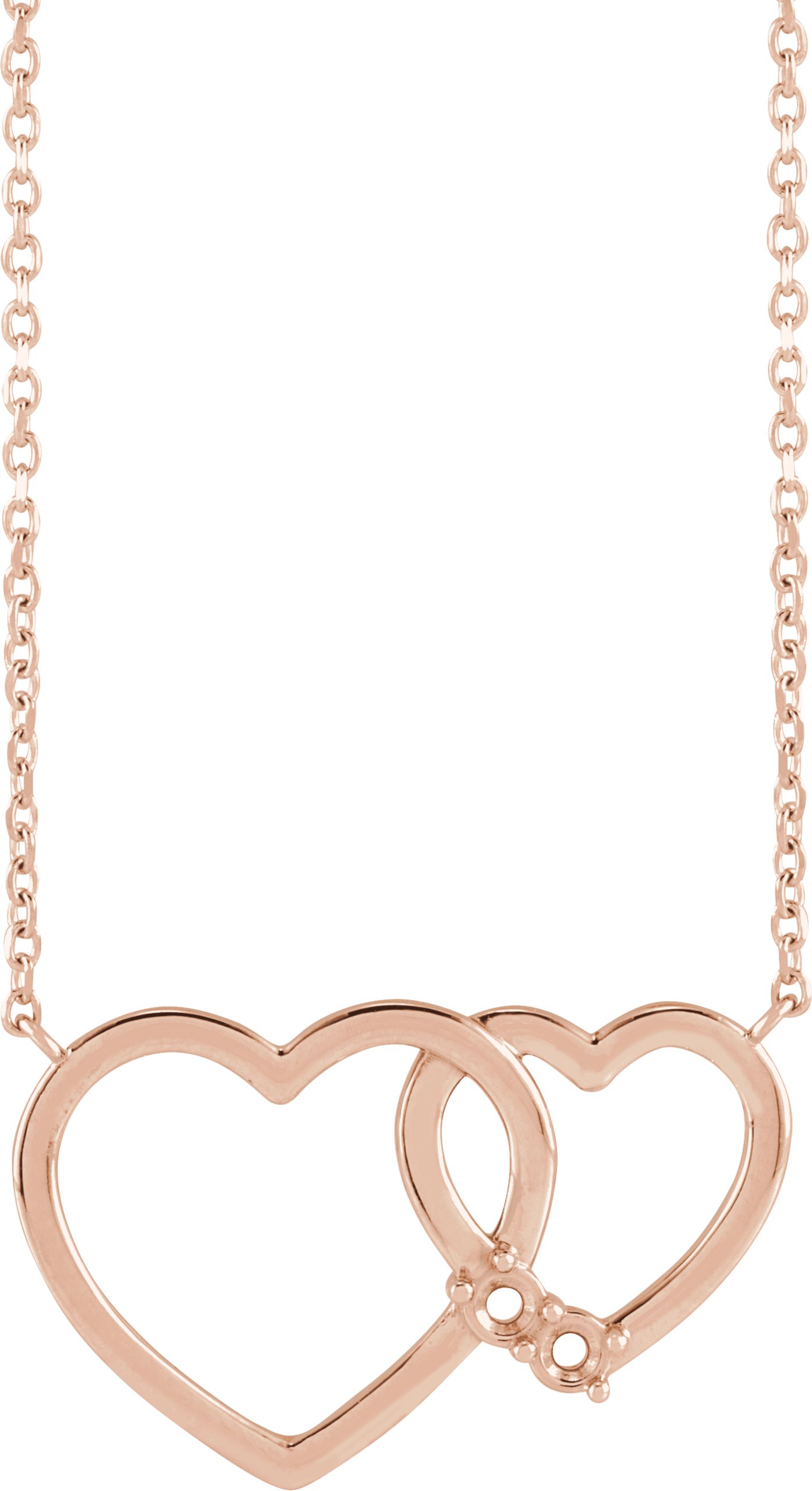 Family Interlocking Heart Necklace or Center