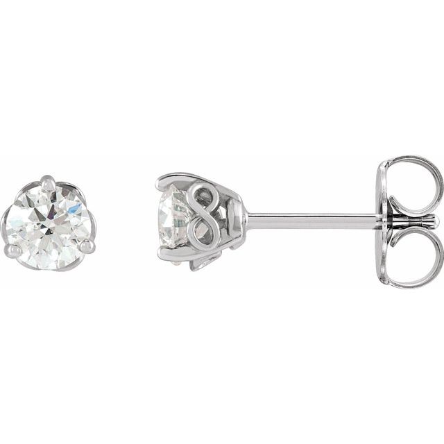 Platinum 3/8 CTW Natural Diamond Infinity-Inspired Earrings