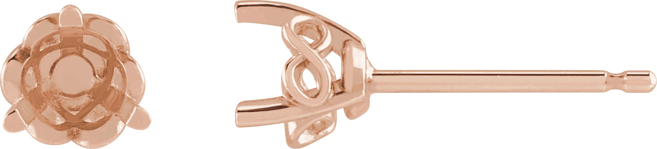 Round 3-Prong Infinity-Inspired Stud Earrings