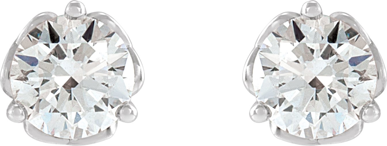 Alternative view of Round 3-Prong Celtic-Inspired Stud Earrings