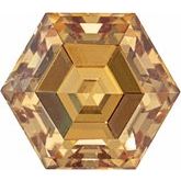 Hexagon Fancy Brown Stuller Created Moissanite™