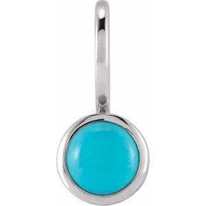 Sterling Silver Natural Turquoise Charm/Pendant