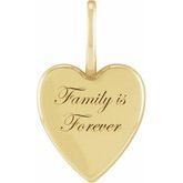 Family is Forever Heart Charm/Pendant