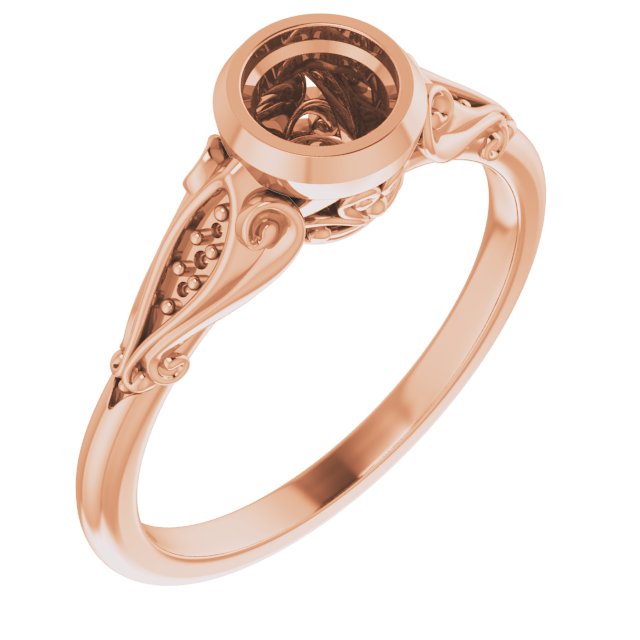 Bezel-Set Accented Engagement Ring