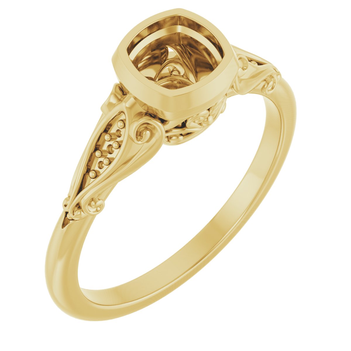 Bezel-Set Accented Engagement Ring