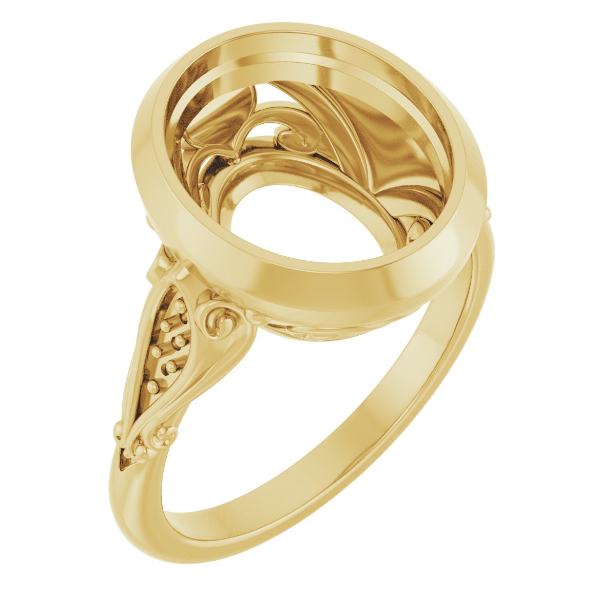 Bezel-Set Accented Engagement Ring