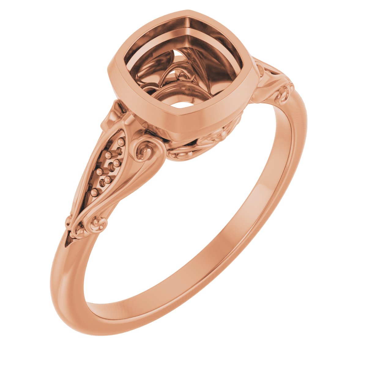 Bezel-Set Accented Engagement Ring