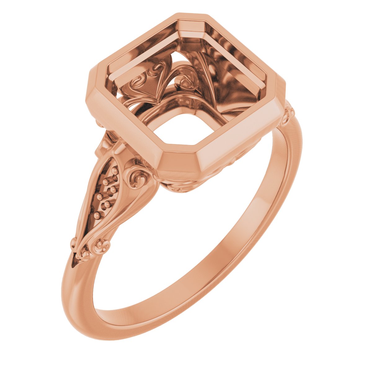 Bezel-Set Accented Engagement Ring