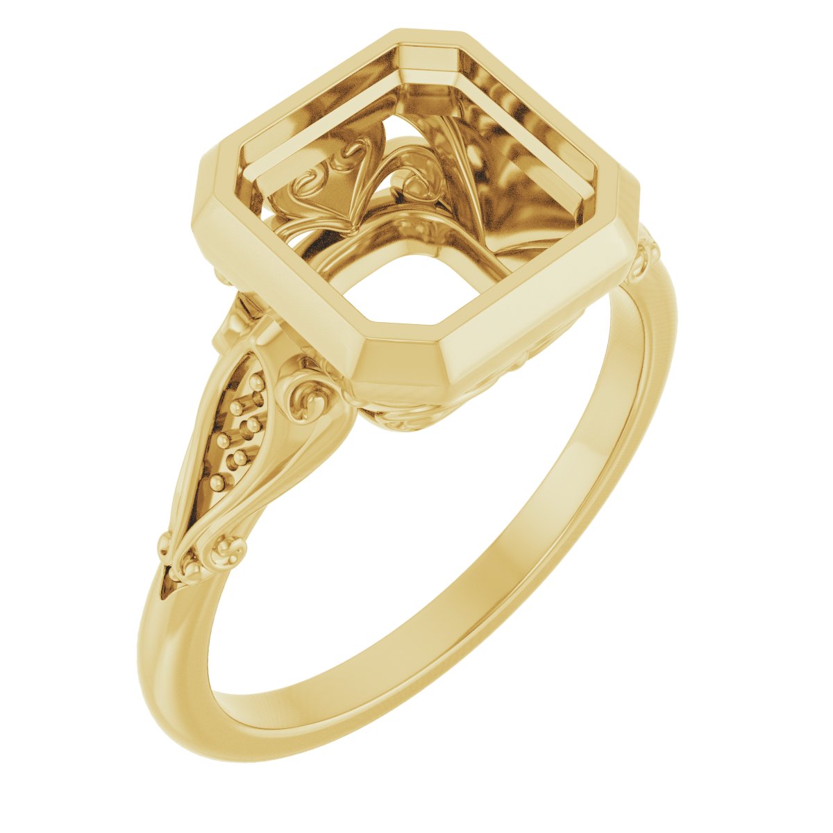 Bezel-Set Accented Engagement Ring