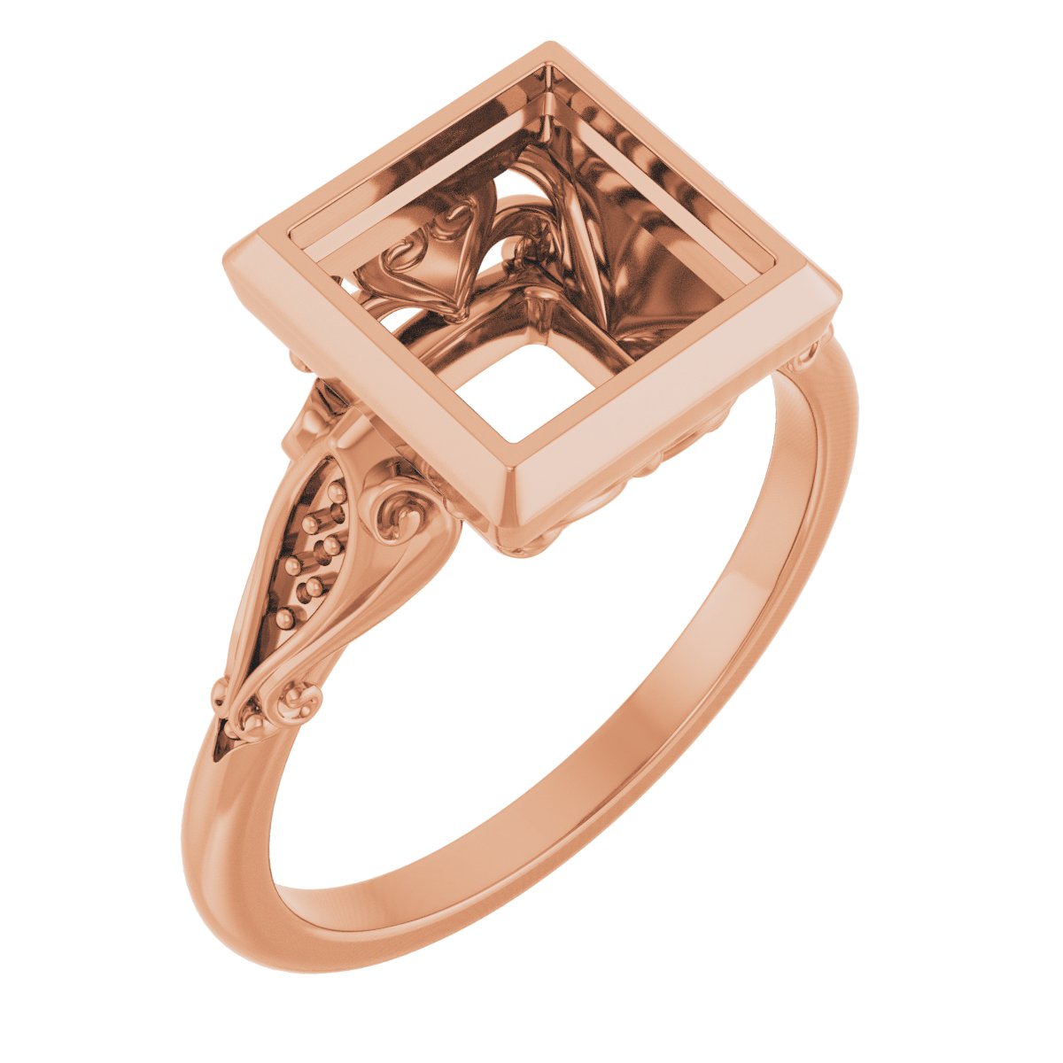 Bezel-Set Accented Engagement Ring