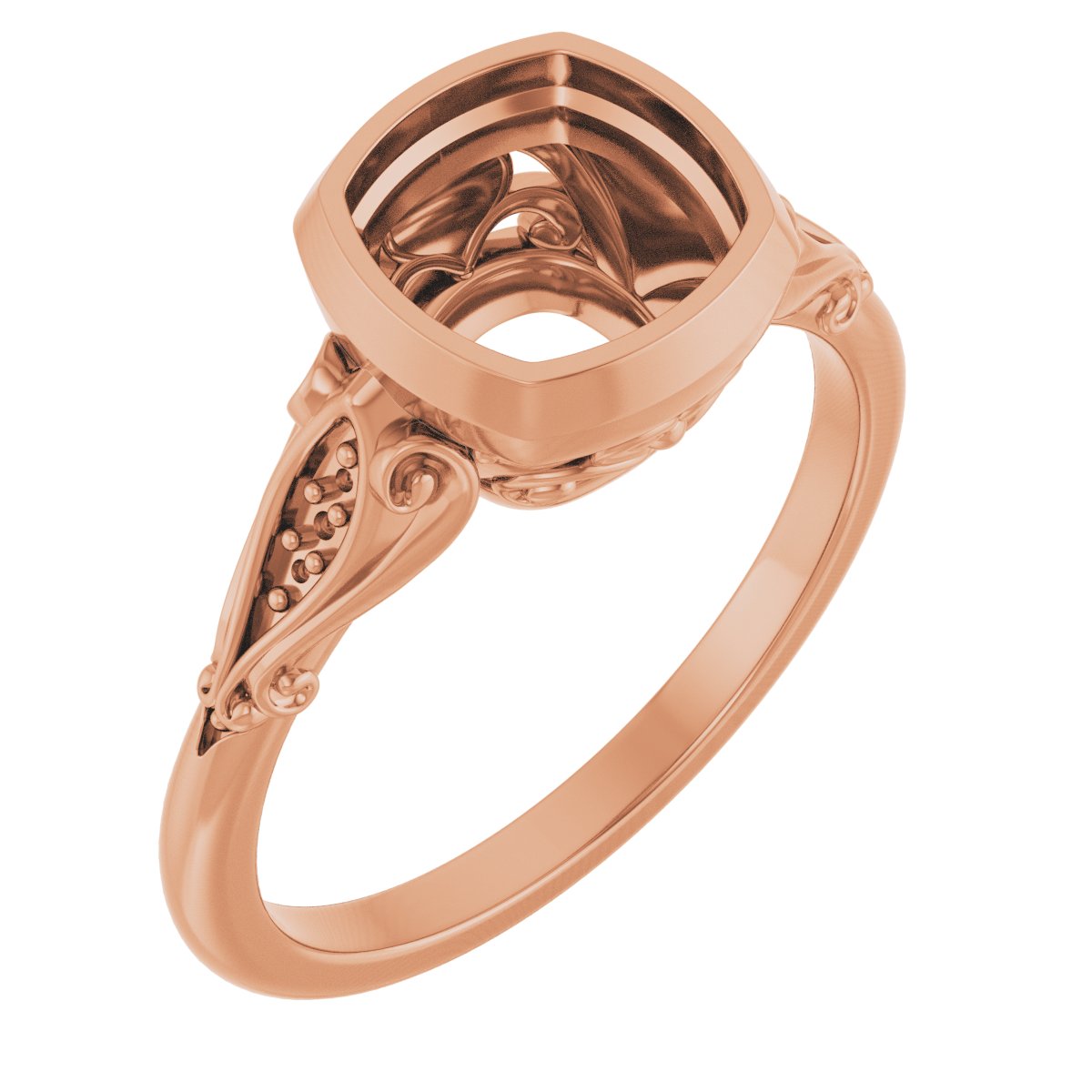 Bezel-Set Accented Engagement Ring
