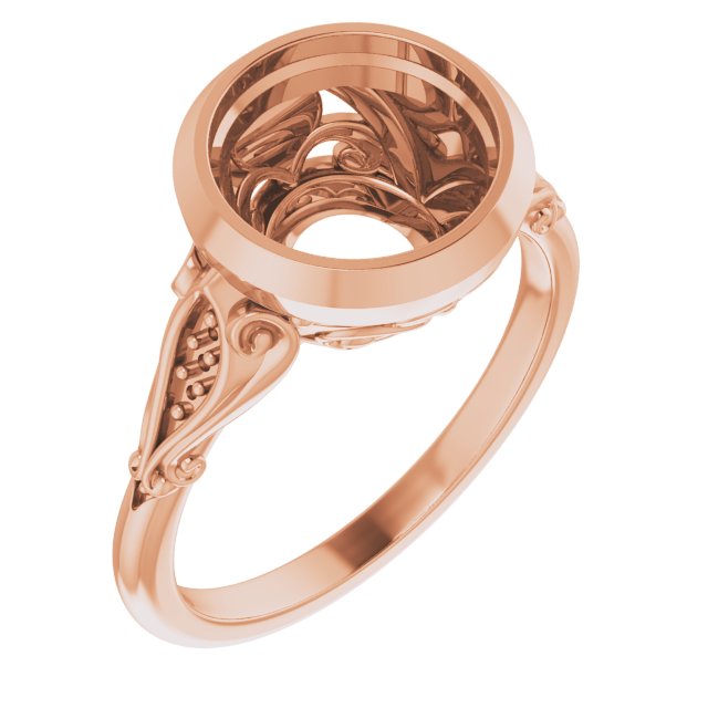 Bezel-Set Accented Engagement Ring