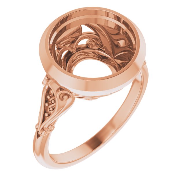 Bezel-Set Accented Engagement Ring