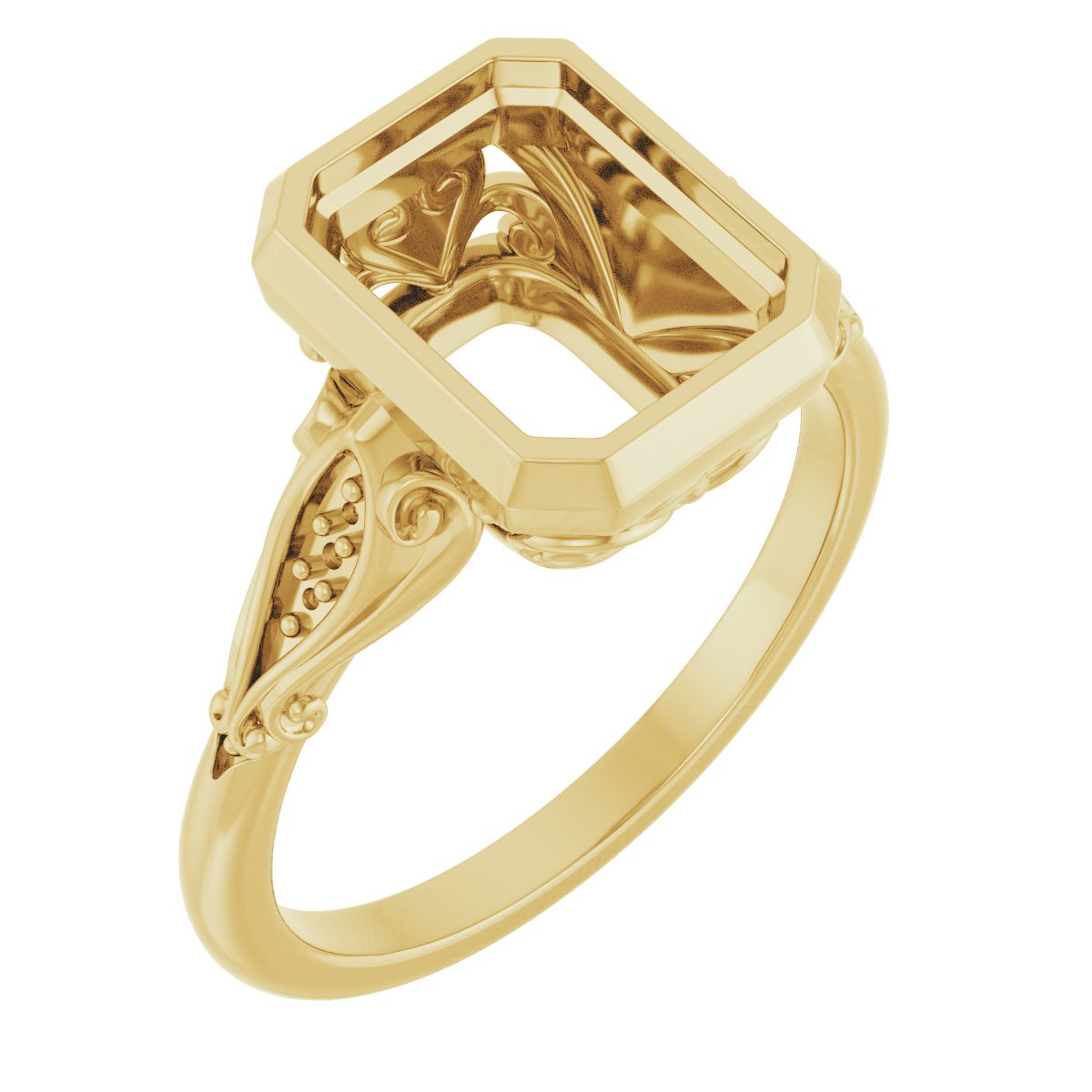 Bezel-Set Accented Engagement Ring