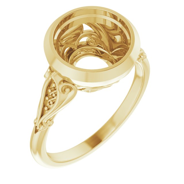Bezel-Set Accented Engagement Ring