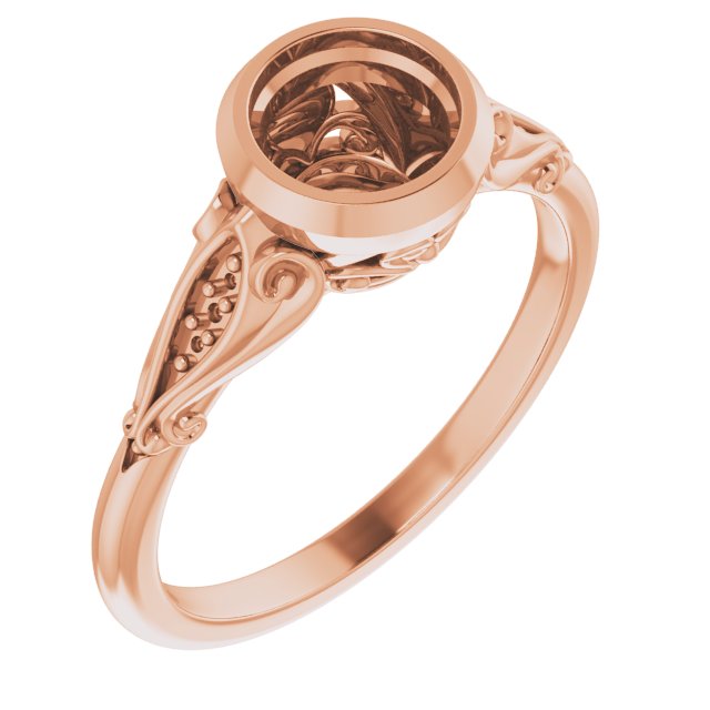 Bezel-Set Accented Engagement Ring