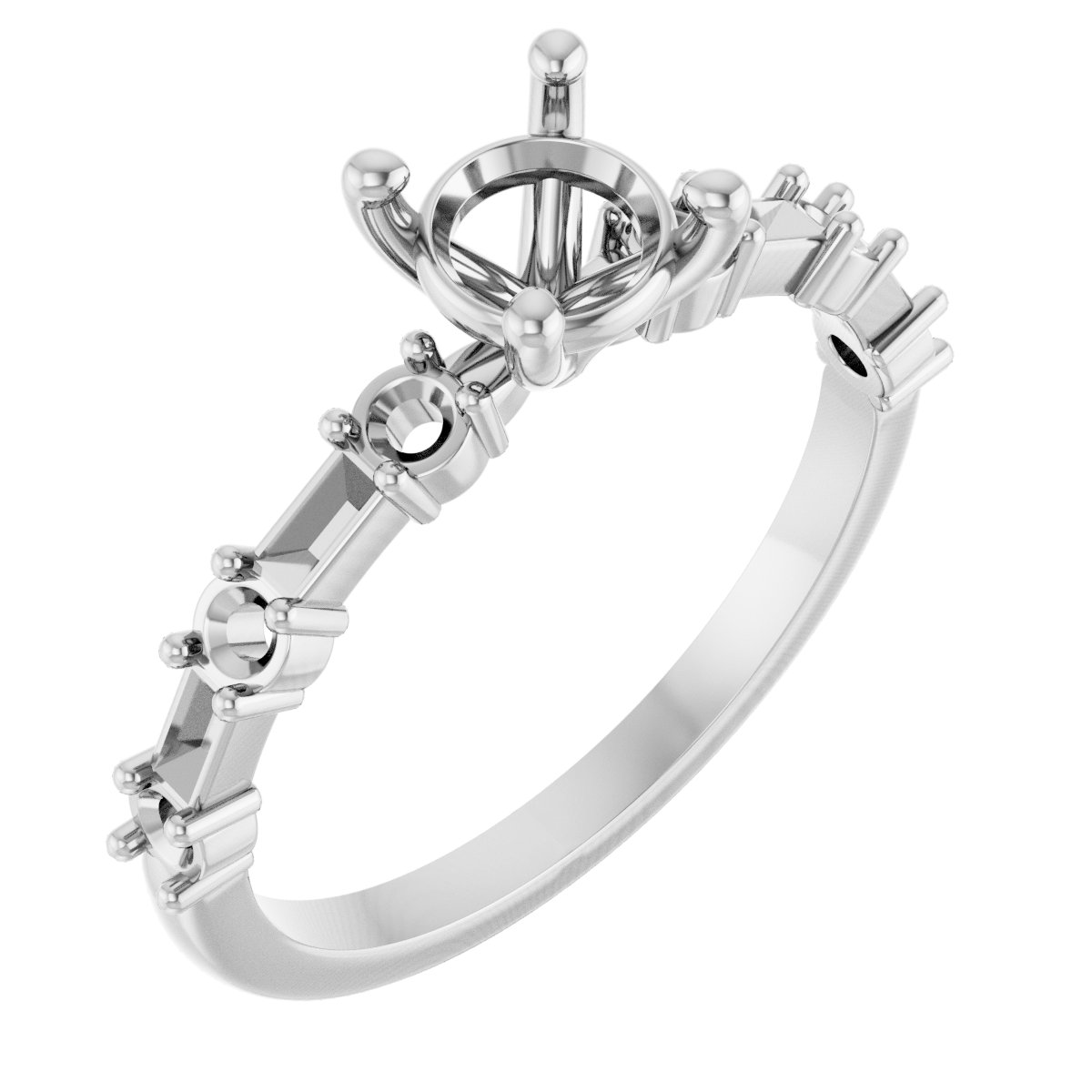 Accented Engagement Ring or Band